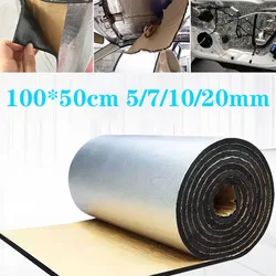 100*50cm 5/7/10/20mm Car Sound Heat Insulation Cotton Mats Engine Bonnet Deadening Firewall Noise Proofing Deadener Pads