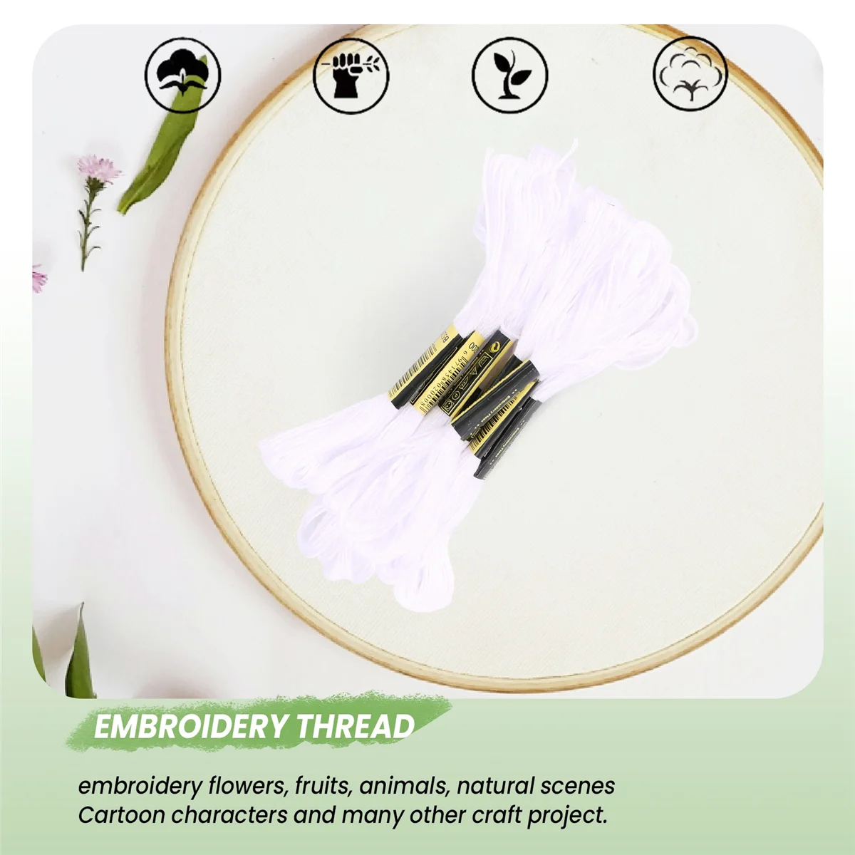 12x White Anchor Cross needle Cotton Embroidery Thread Floss Skeins Sewing Craft HY