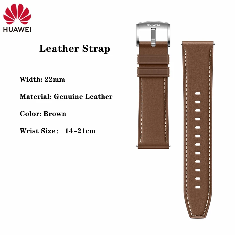 Originele Huawei GT4 46mm nylon rubberen band 22mm FKM rubberen sportband voor GT4 lederen polsband roestvrij Seel armband