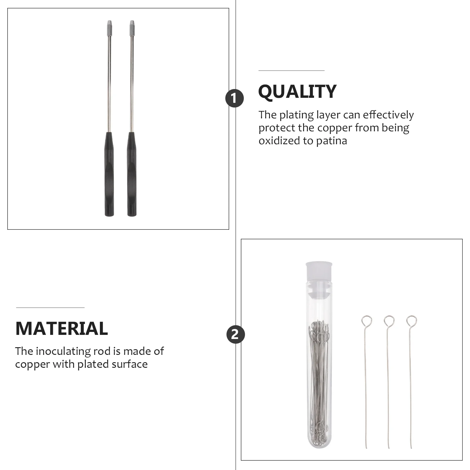 Inoculação Loop Inoculating Ring Copper Rod, Acessório de Abastecimento De Laboratório, Hastes Reutilizáveis, Equipamento De Ensino