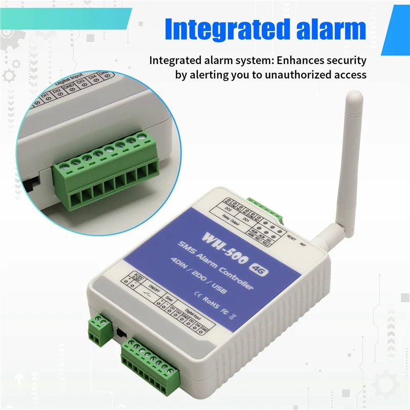 M16K-WH-500-EU GSM 4G Cancello Apriporta Relè Interruttore Telecomando Controller di Allarme Wireless Con Controllo APP