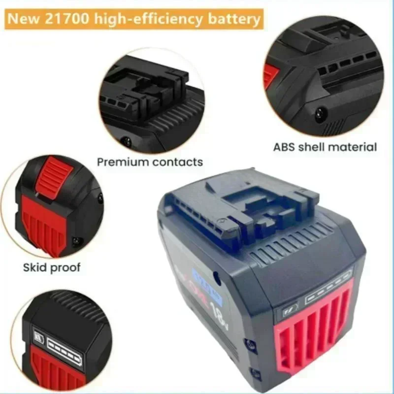4Ah 8Ah 12Ah 15Ah ProCORE replacement battery, for Bosch 18V cordless tools BAT609 BAT618 GBA18V 21700 high power 5C power cell
