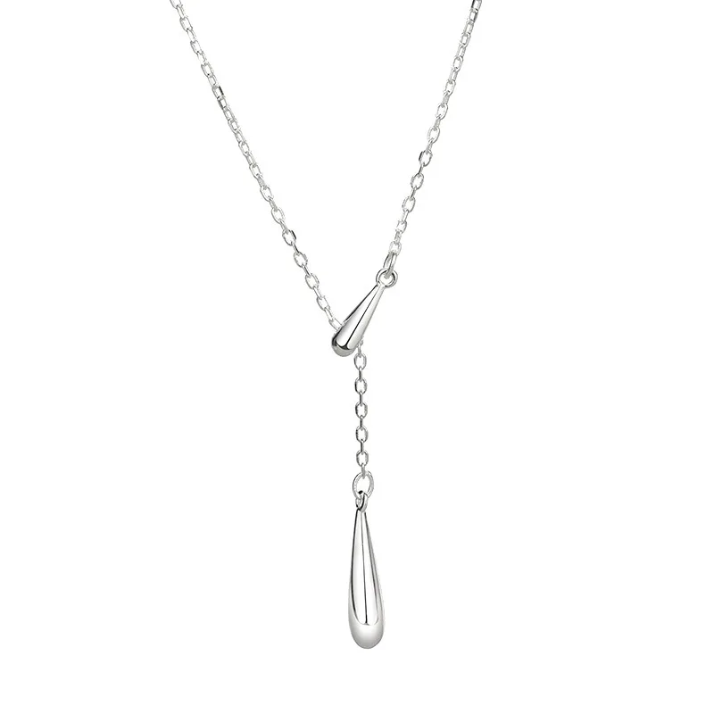 

Ожерелье с бахромой в форме капли воды, женская цепочка на шею, простая темпераментная универсальная цепочка на ключицу