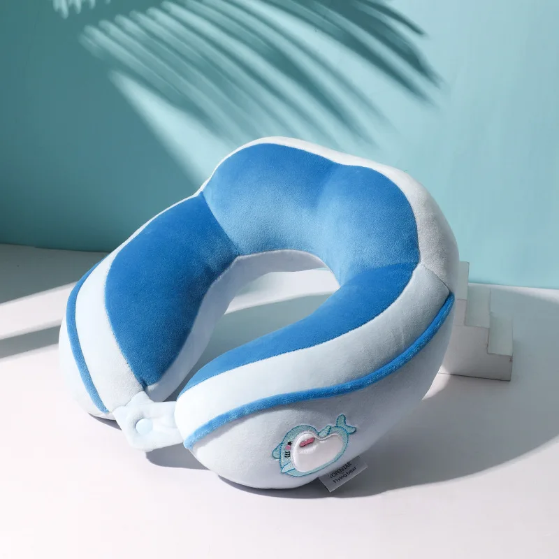 2024 New Cartoon Travel Portable Pillow Office Nap Pillow for Train Airplane Car Sleep Cervical Neck Pillow Comfortable