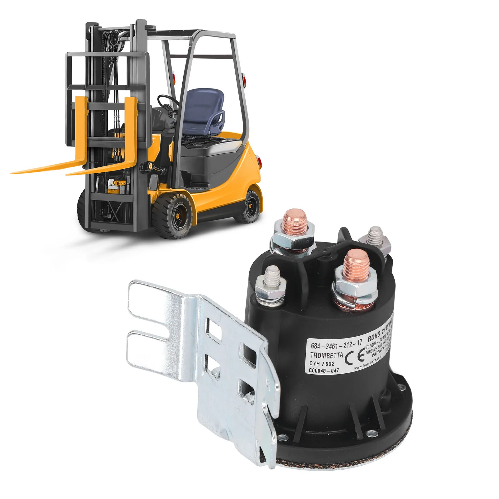 

DC24V 150A Oil Pump DC Contactor High Sensitive Stable 684 2461 212 17 Replacemant for TROMBETTA Forklift