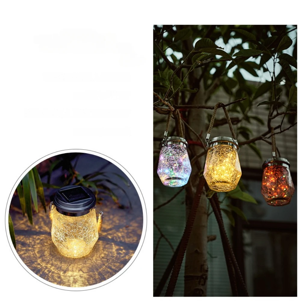 

Solar Powered Outdoor Waterproof Lamp LED Crack Solar Hang Lights Villa Garden Decoration Atmosphere Sunlight Light