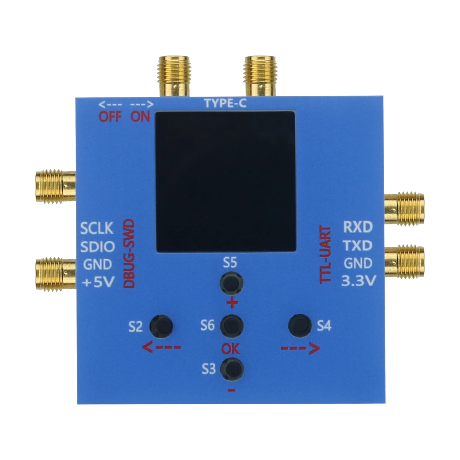 Модуль частотного микшера Wishcolor 10G LMX2594-PLL с функцией повышения и понижения частоты, зарядкой через Type-C и основной платой управления STM32.