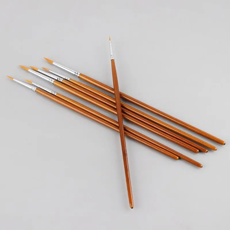 7pcs/set Professional Detail Paint Brush Fine Pointed Tip Miniature Brushes For Dropship