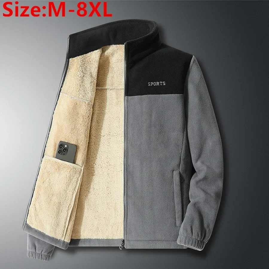 

2024 Men's Casual Warm Thicker JacketsCoats Stand Collar Autumn Winter Thicked Suits Daily Outdoor Fleece Windbreak Tops for Men