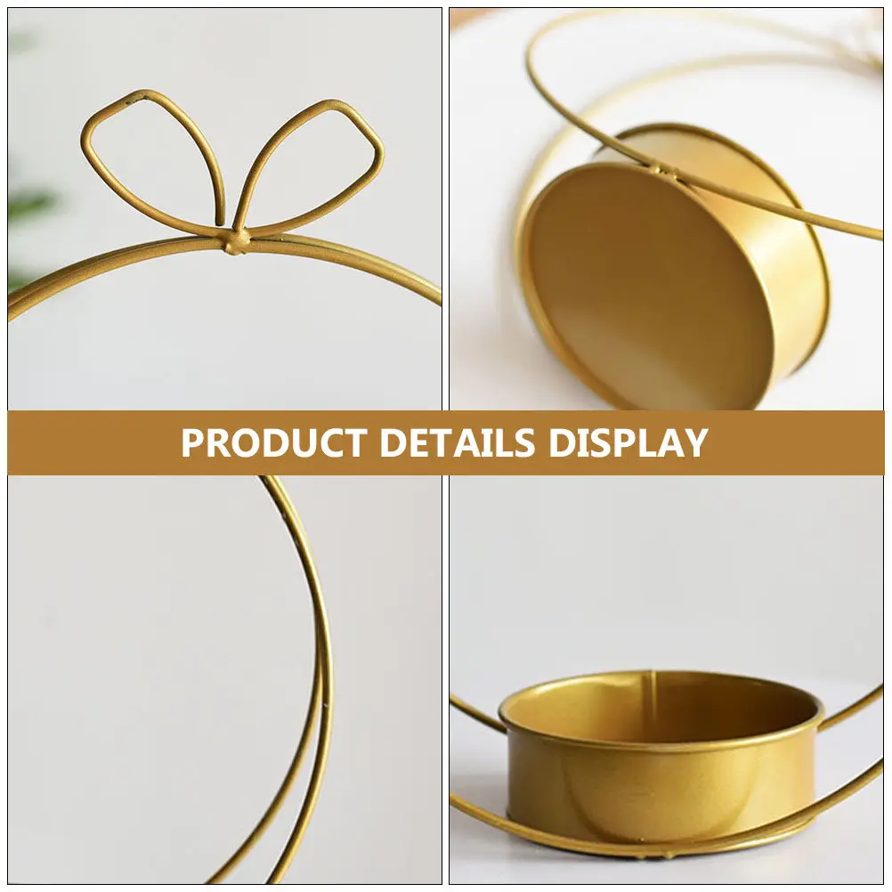 1Pcs Iron Art Flower Basket Hand-Held Metal Floral Art Basket Creative Round Ring Design for Wedding Party Home Office Decor