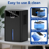 Mini déshumidificateur Portable, réservoir d'eau de 2,2 l, pour salon, chambre à coucher, usage intérieur et domestique, absorbeur d'humidité efficace 1