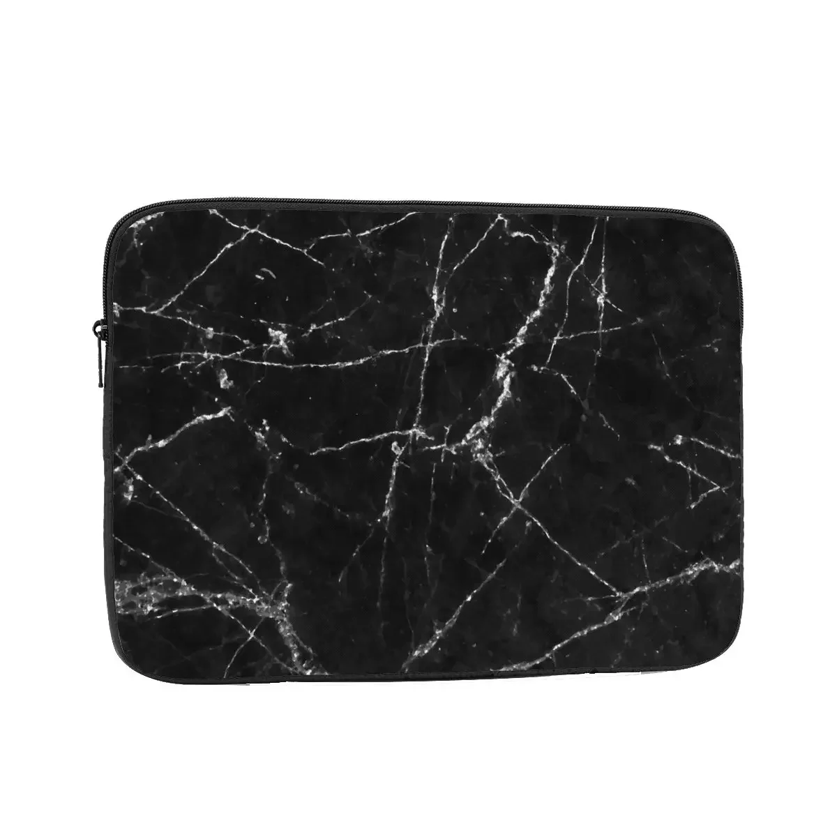 White Gold On Black Marble Laptop Sleeve Cover Bag 12 13 15 17 Inch Notebook Bag Sleeve Modern Tablet Shockproof Case Bag