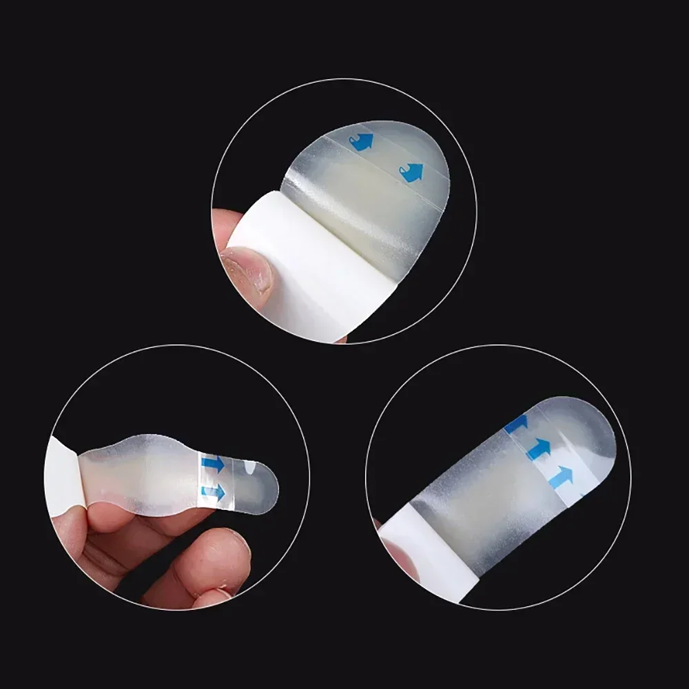 10Pcs Gel Heel Protector Foot Patches Adhesive Blister Pads Hydrocolloid Heel Liner Shoes Stickers Pain Relief Plaster Foot Care