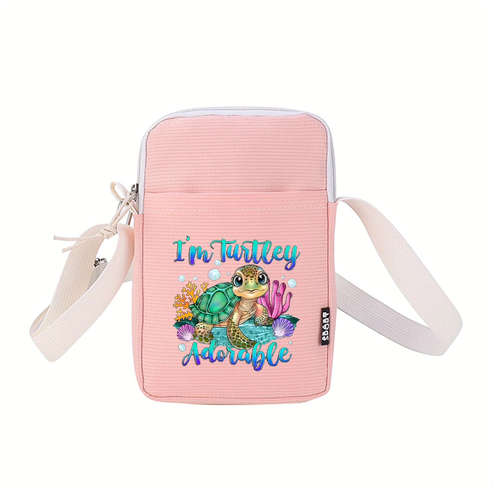 حقيبة الهاتف المحمول بنمط السلحفاة المرجانية، محفظة عصرية مطبوعة للعملات المعدنية، متعددة الوظائف، حقيبة كروس صغيرة بسحاب، أفضل هدايا الهالوين