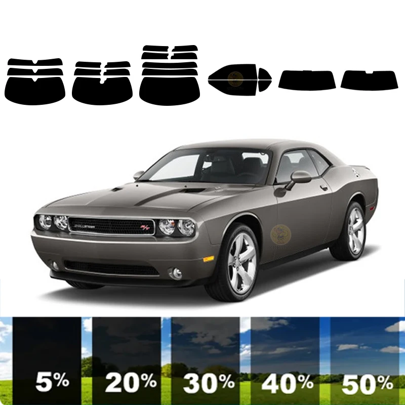 

precut Removable Window Tint Film For Car 100% UVR 5%-70%VLT Heat Insulation Carbon ﻿For DODGE CHALLENGER 2 DR COUPE 2008-2023