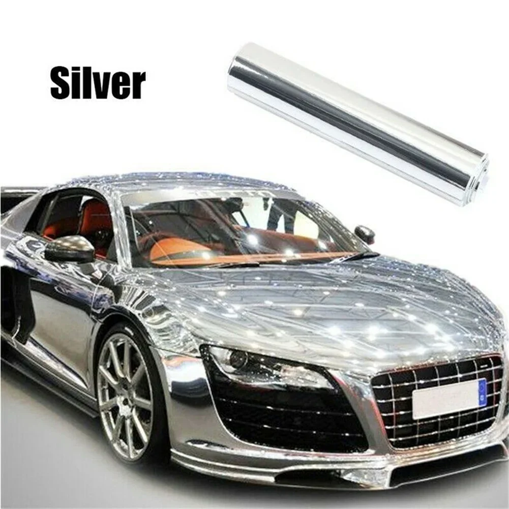 Film Sticker Yachts Boats 6x60 Inch 8x60inch (15*150cm) Car Sticker Chrome Silver Vinyl Wrap Practical Fashion