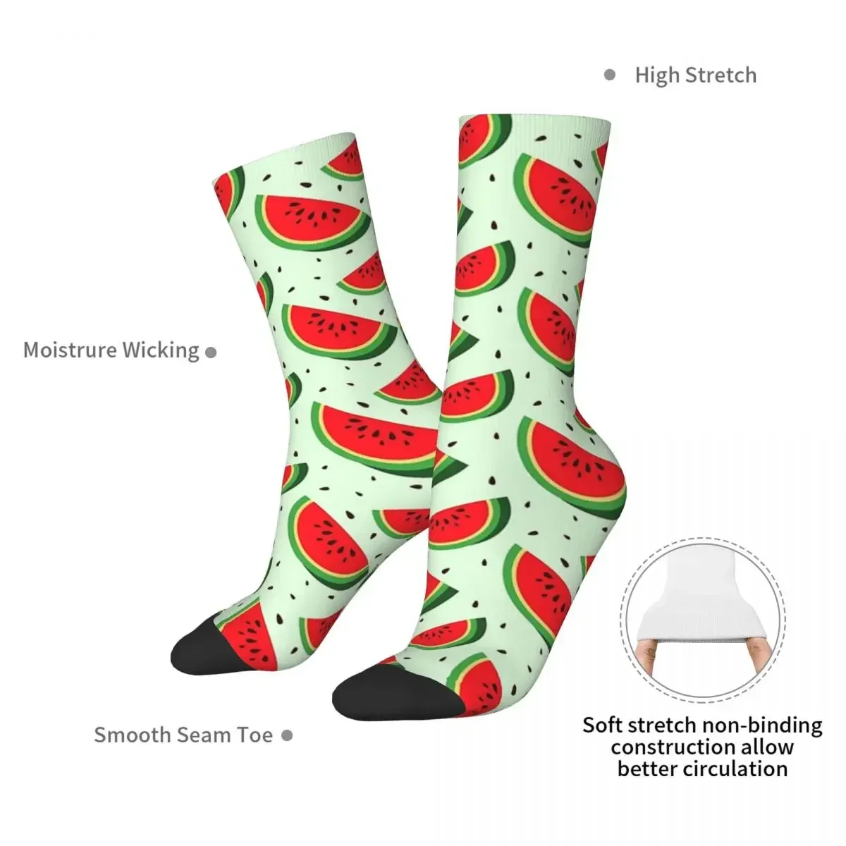 Chaussettes Harajuku WaterNeutrSlices pour hommes et femmes, bas de haute qualité, chaussettes longues toutes saisons, accessoires pour cadeau d'anniversaire, mignon