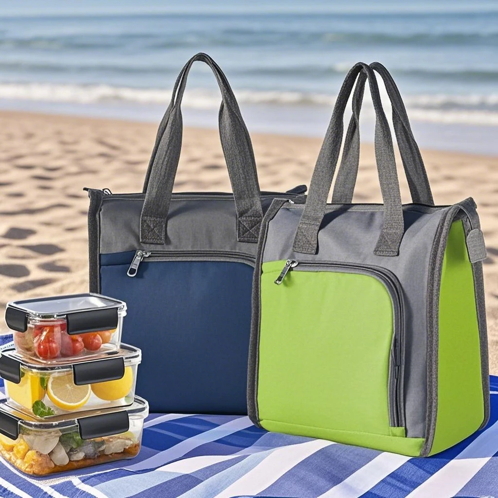 Outdoor Portable Insulated Lunch Bag Thermal Cooler Tote Leakproof Waterproof Handheld Work Lunch Box Picnic Storage Pouch
