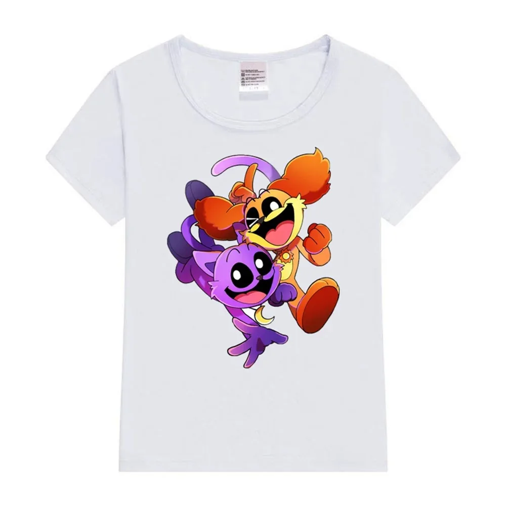 Catnap and Dogday Kids Boy T-shirt Girls Cartoon Puzzle Tops Cute Baby Summer Clothes Toddler T Shirts Children Costume