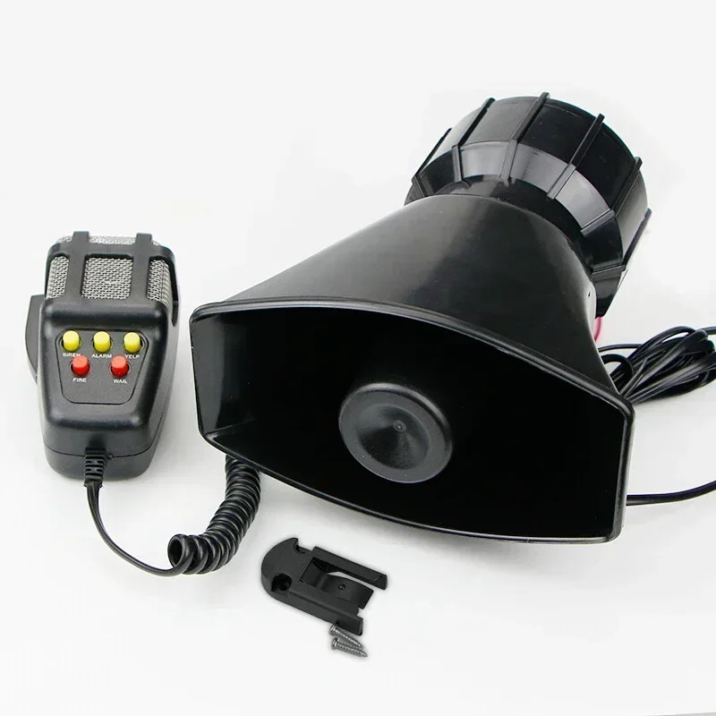 NEW Automobile7 Sound AirHorn Loud Speakers Loud Car Horn Megaphone Warning Alarm Police Fire Siren Speaker 12V 100W Truck