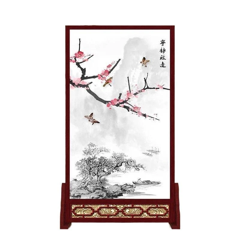 New Chinese-style blocking wall household screen partition living room blocking entrance mobile seat screen