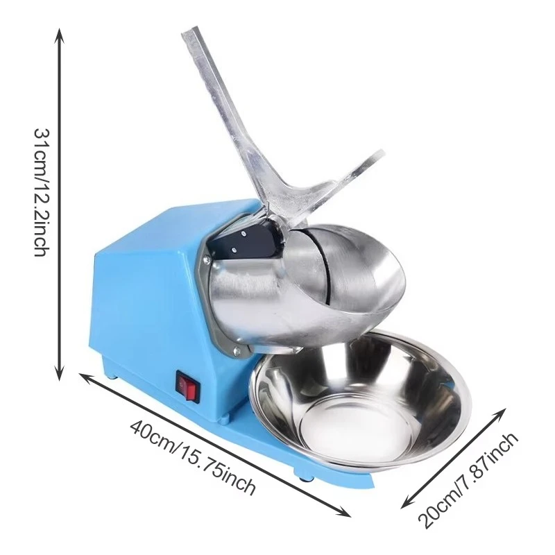 Commercial multi-purpose food grade ice machine household electric semi-automatic portable ice crusher ABS plastic