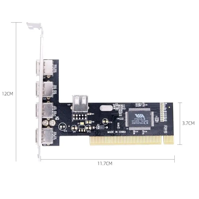 USB 2.0 Expansion Card Desktop, PCI To 5 USB 2.0 Female Port Adapter Cards, Imported NEC Chips