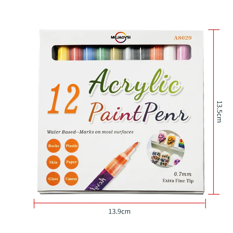 12 Colors Nail Art Graffiti Pen Waterproof Drawing Marker Pen Set Wave Stripe Abstract Lines Manicure Supplies Tool