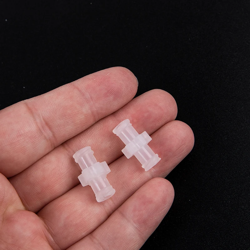 10PCS Transparent Female To Female Coupler Luer Syringe Connector Easy To Use Plastic for Pneumatic Parts Durable In Use