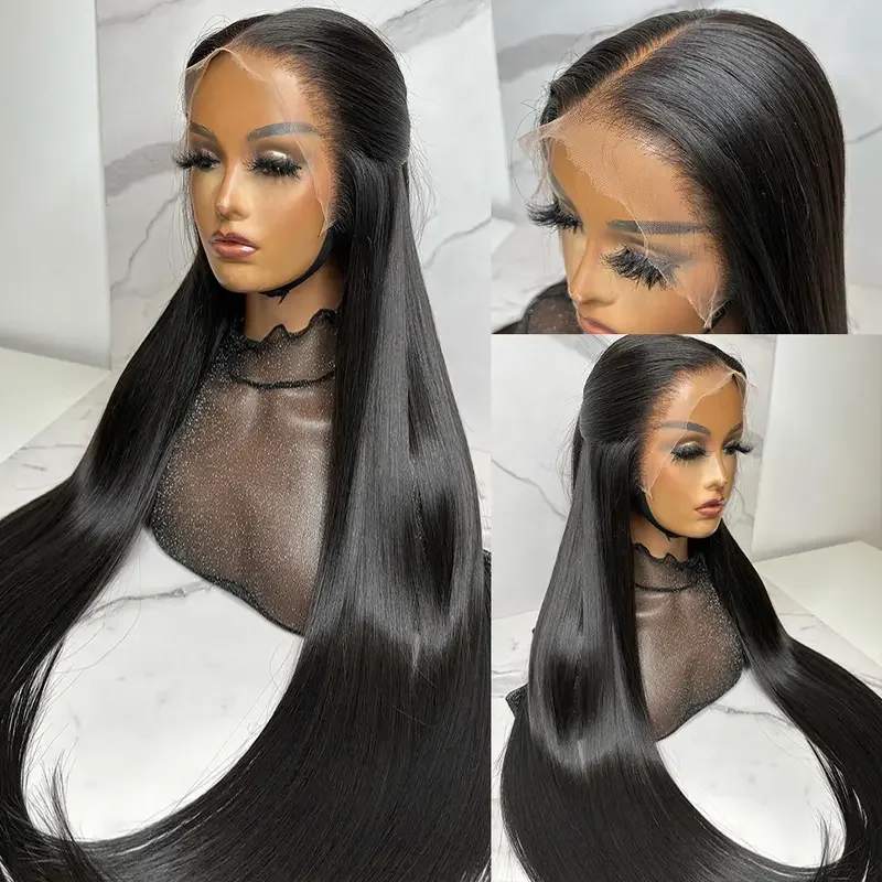 Bone Straight Brazilian Human Hair Wig 26 28 30 Inches 200 Density 13x4 13x6 HD Lace Front Wig 360 Lace Front Wig With Baby Hair