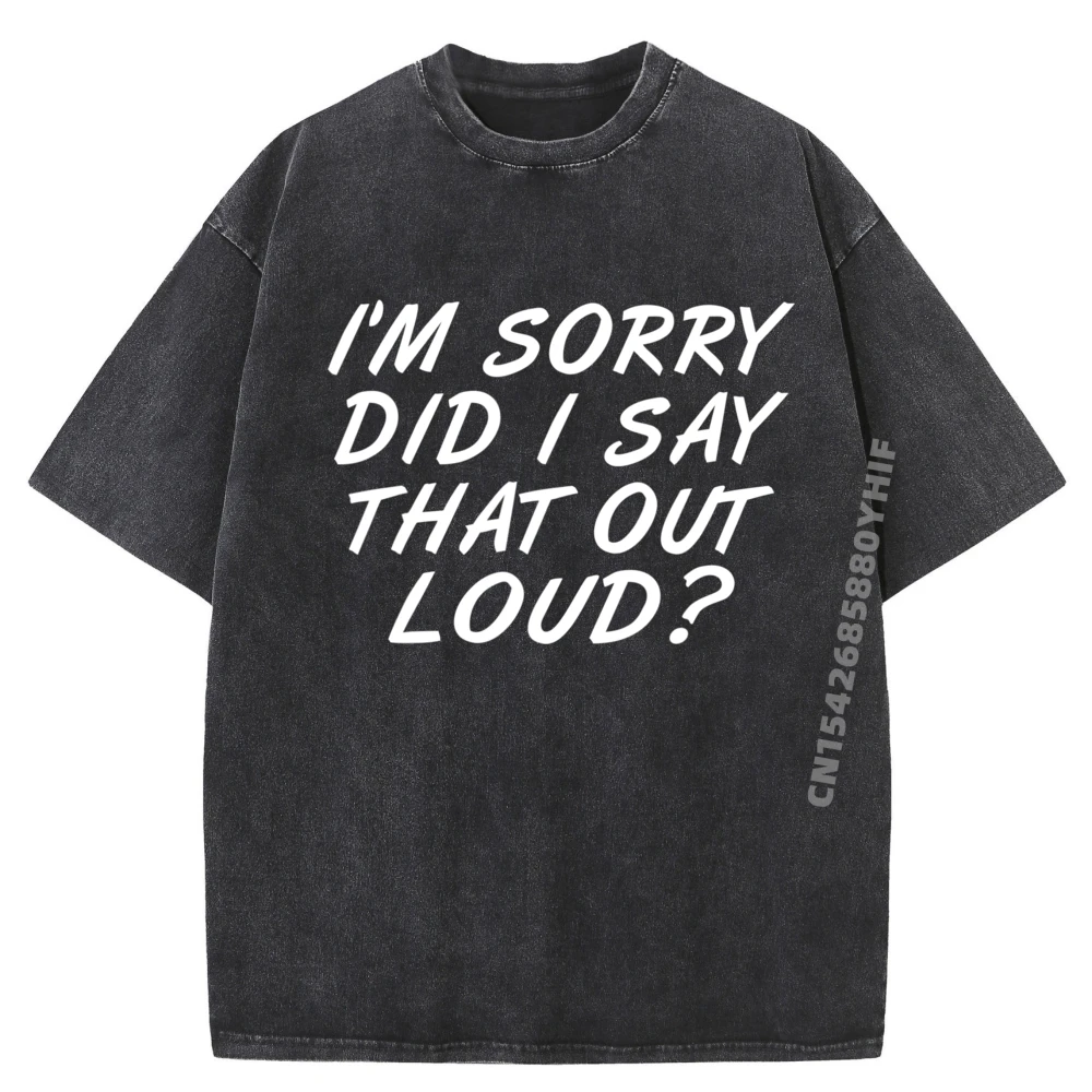 

Men's T-Shirt I Im Sorry Did I Tees Normal Comfortable Washed Tee-Shirt Mens Graphic Tees Street Printed Tshirt