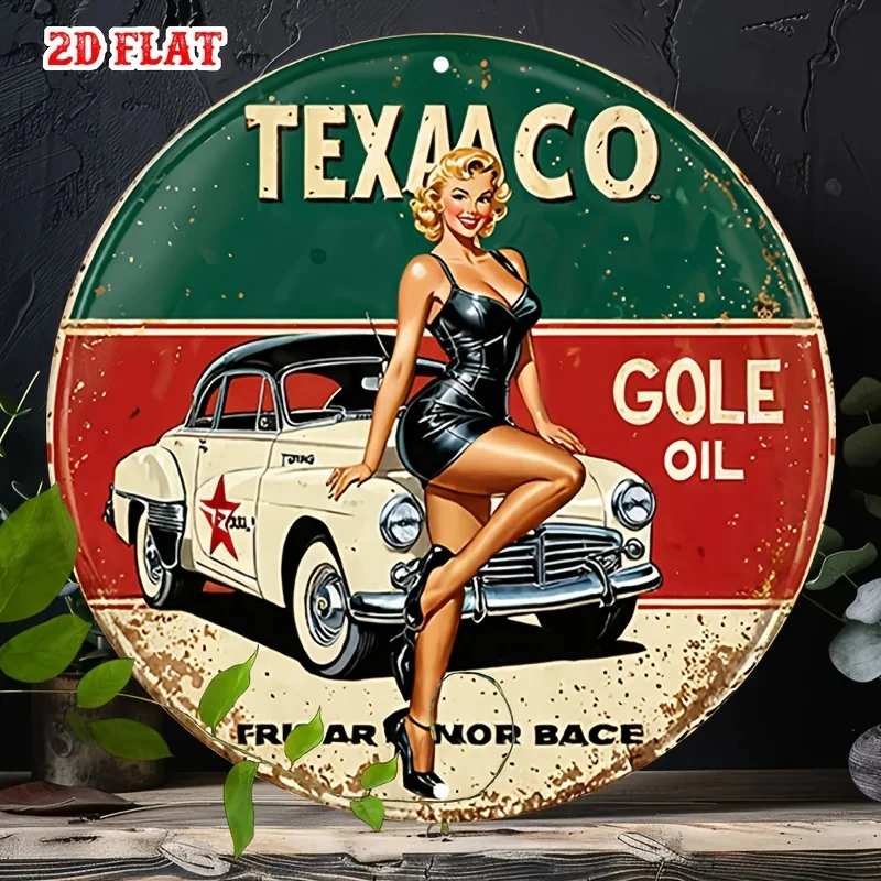 1 Piece Retro Car and Men's Metal Tin Sign - Suitable for Home, Garage, Cafe, Garage Signage | Vintage Car Decor | Aluminum Sign