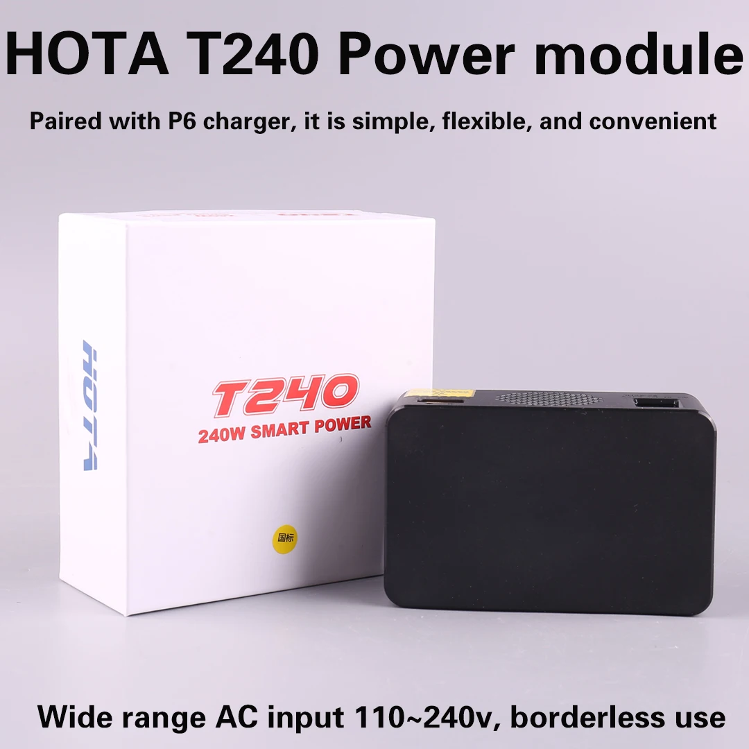 HOTA T240 Power Supply Power Adapter Power Unit For P6 D6 PRO PLUS ISDT Q6 nano Q8 MAX Smart Balance Charger With XT60 Output