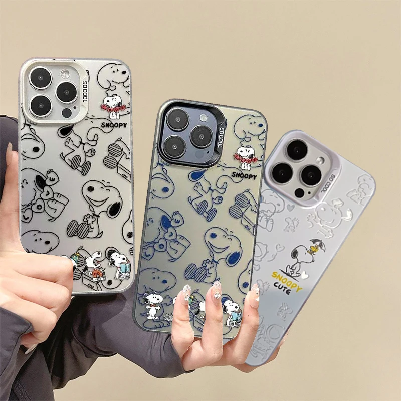 

Cartoon Line Snoopy Casing For Xiaomi Redmi Note 14 13 12 Pro Plus 12 11 11T 10S 11S 10 Pro 14C 12 12C 13C A3 Case IMD Cover