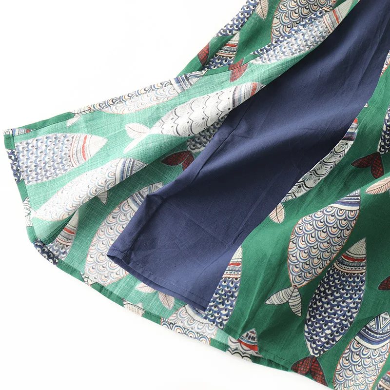 Vestido longo estilo chinês feminino, cheongsam verde simples, vestido de verão melhorado, casual, com todos os fósforos, novo