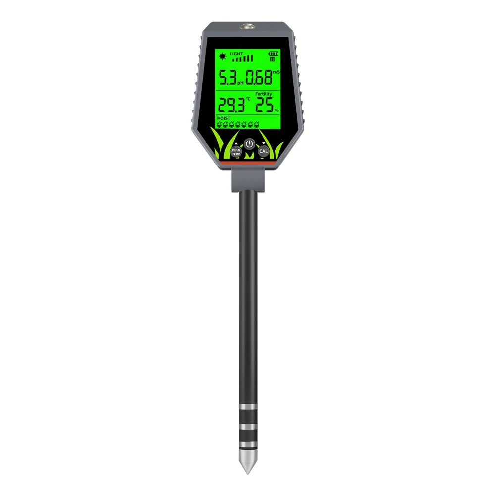 

New 6 I n 1 PH / EC / Fertility / Soil Moisture / Temperature / Lightness Soil Meter