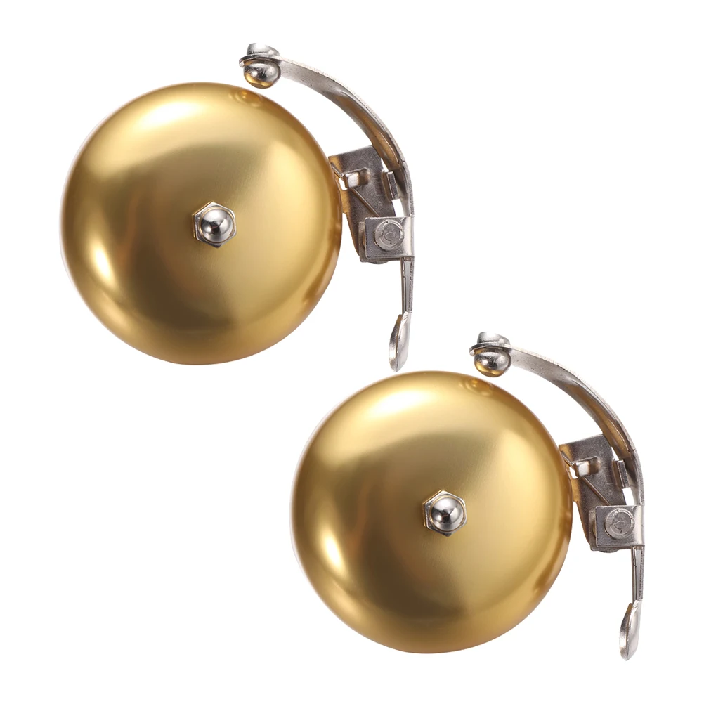 

2pcs Bicycle Bell Bike Cycling Bells Copper Brass Handlebar Safety Announcement Stylish Color Installation Standard Handlebars