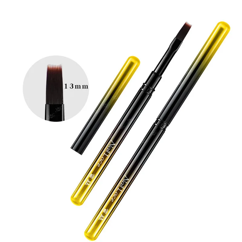 10種類のカラーグラデーションメタルハンドルネイルアートペンブラシカラーリングペンラウンドライトセラピーペンハローペンネイル描画ペンフラワーペン