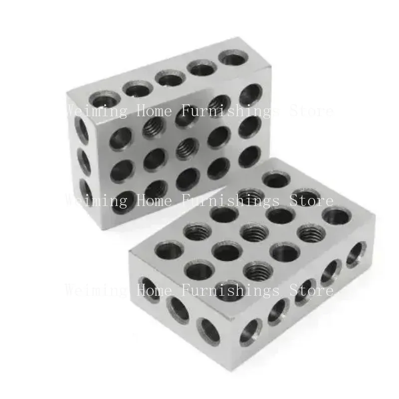 Imagem -05 - Blocos de Precisão com Parafusos Conjunto de Blocos de Fixação Paralela Bloco de Aço 23 Furos 123 Calibre 255075 mm