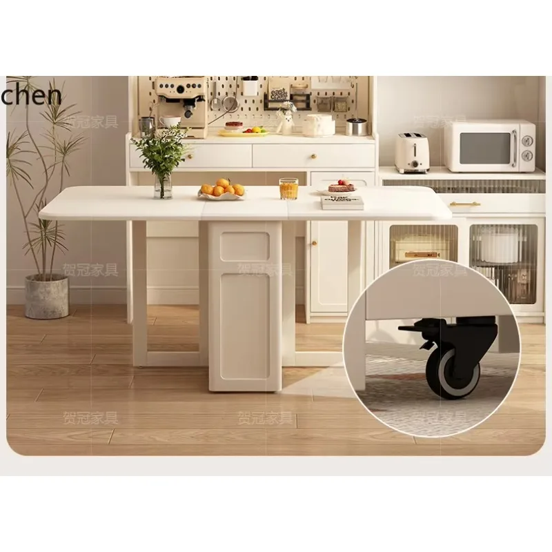 

YFY solid wood dining table high cabinet against the wall can be embedded in small apartment household dining table with