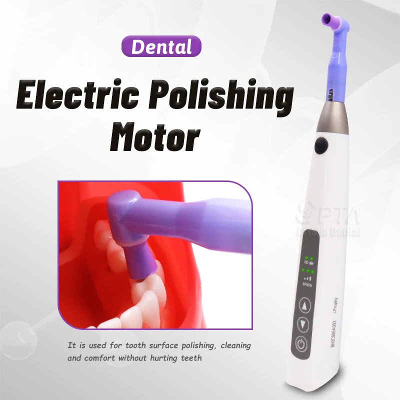 

Purple Electric Wireless Polishing Whitening Motor Hygiene Prophy Handpiece Head Replaceable Teeth Surface