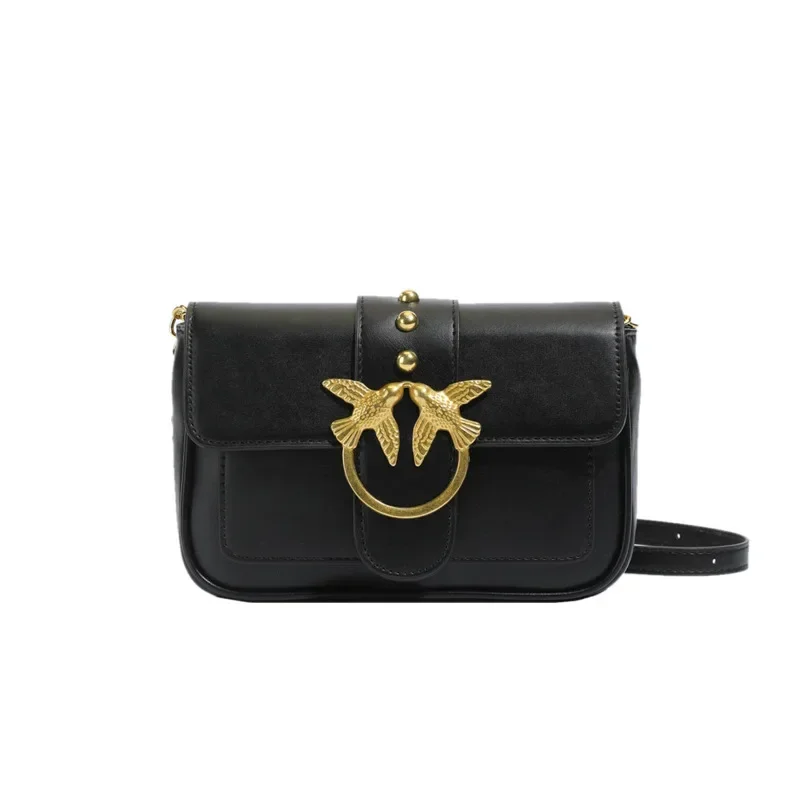 2025 Bolso nuevo para mujer: cadena con remaches de alta calidad, un solo hombro/bandolera, se adapta a trajes/pantalones de cuero