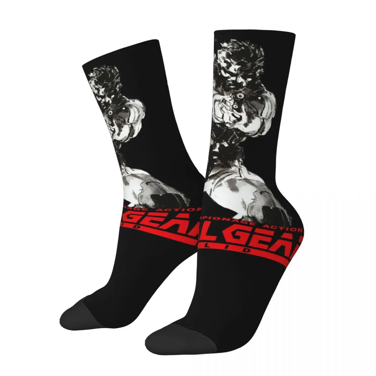 MGS1 Solid Snake Game Men and Women printing Socks,Motion Applicable throughout the year Dressing Gift