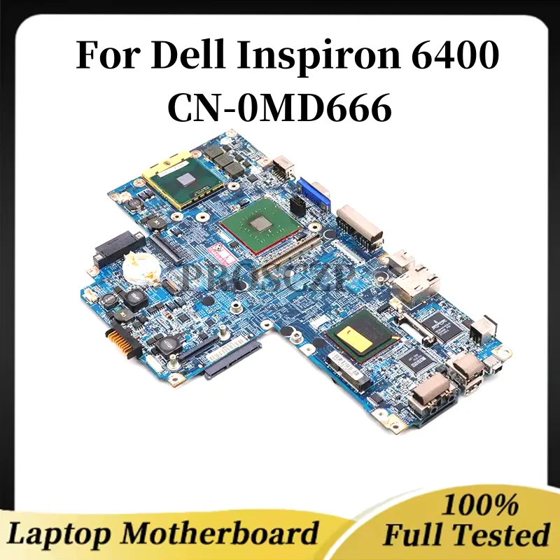 

NOKOTION laptop motherboard For Dell Inspiron 6400 Mainboard CN-0MD666 0MD666 DA0FM1MB6E7 DDR2 Free CPU without graphics slot