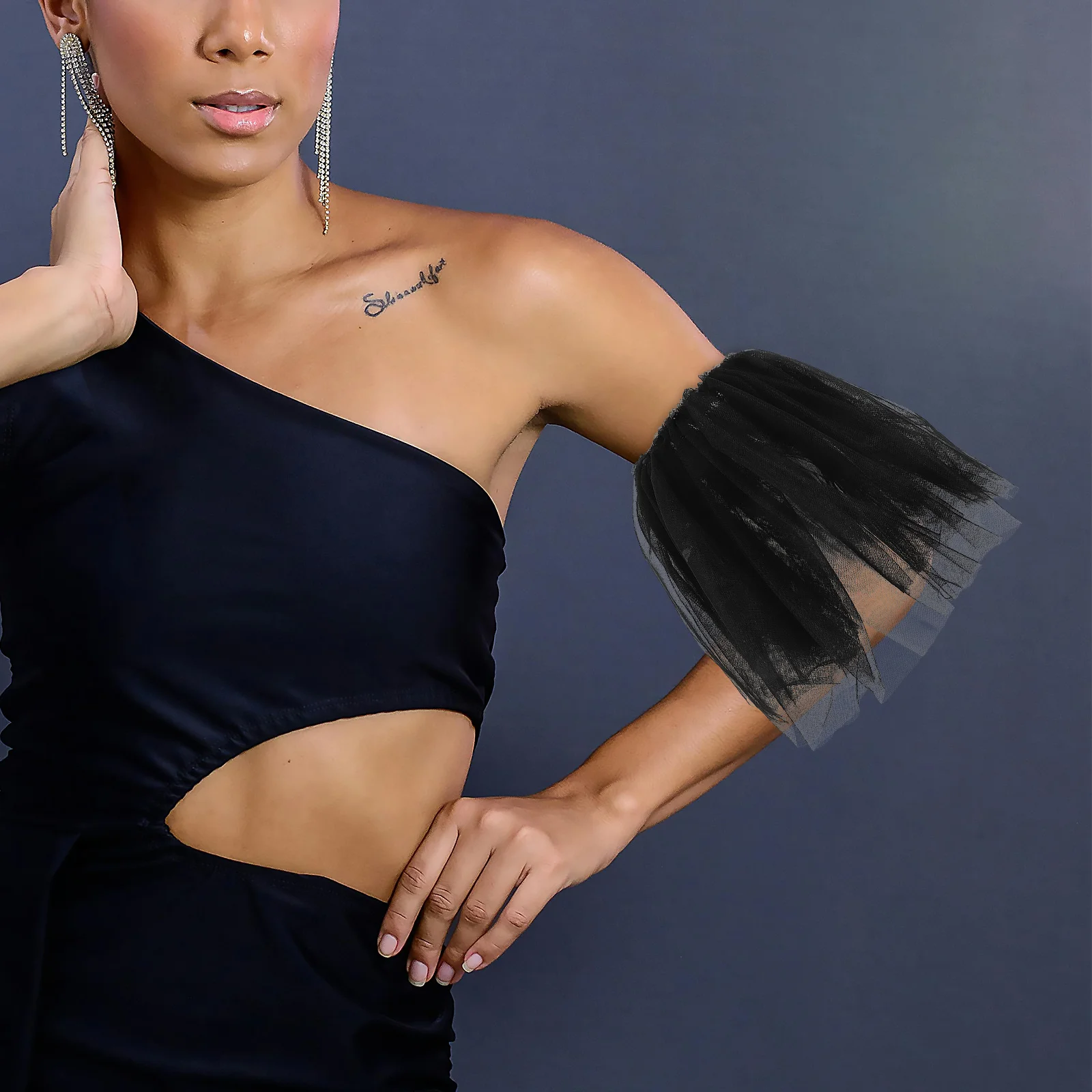 

1Pair Puff Tulle Sleeves Removable Bridal Dress Accessories Wedding Party Puff Sleeves Detachable Long Wedding Sleeve