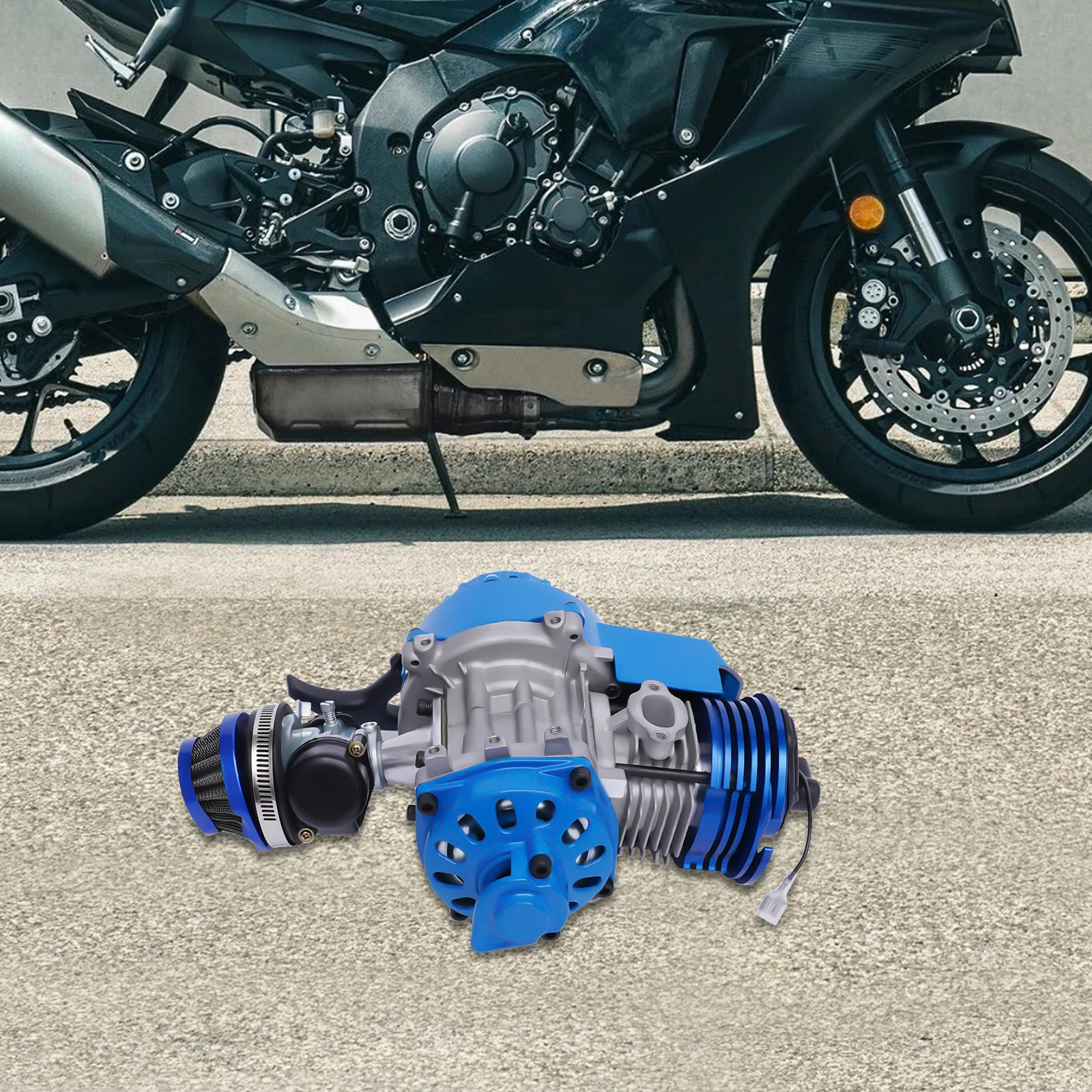 2-Stroke 1.8KW High-performance Engine Motor,​Wide Compatibility,Apply For 49cc/50cc Pocket Bike,Mini Dirt Bike,Mini ATV,Scooter