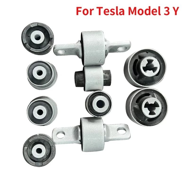 Automobile Front Left&Right Suspension Control Arm Bushing Kit Triangle Arm Front Lower Straight Arm For Tesla Model 3 Y Parts