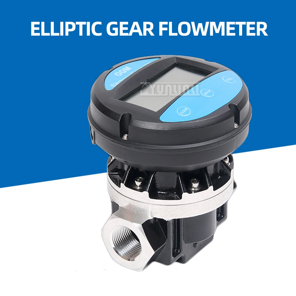 

Electronic digital display elliptical gear flowmeter OGM high precision diesel gasoline oil flow meter 1 inch 1.5 inch 2 inch