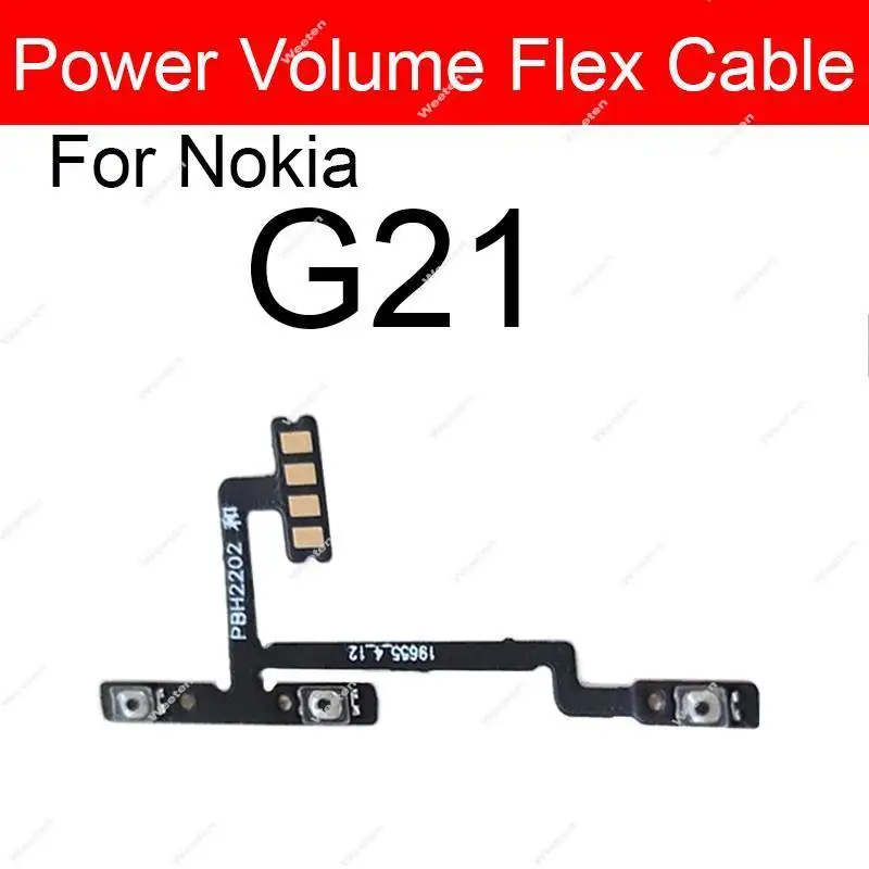 Volume Power Side Button Flex Cable For Nokia G10 G20 G50 G11 G21 On Off Power Volume Key Flex Ribbon Replacement Parts