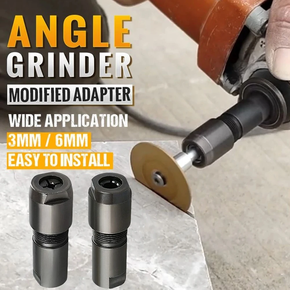 2pc 100-type Angle Grinder Modified Adapter To Straight Grinder Chuck M10 Thread For Grinding Polishing Cutting Power Tool Parts